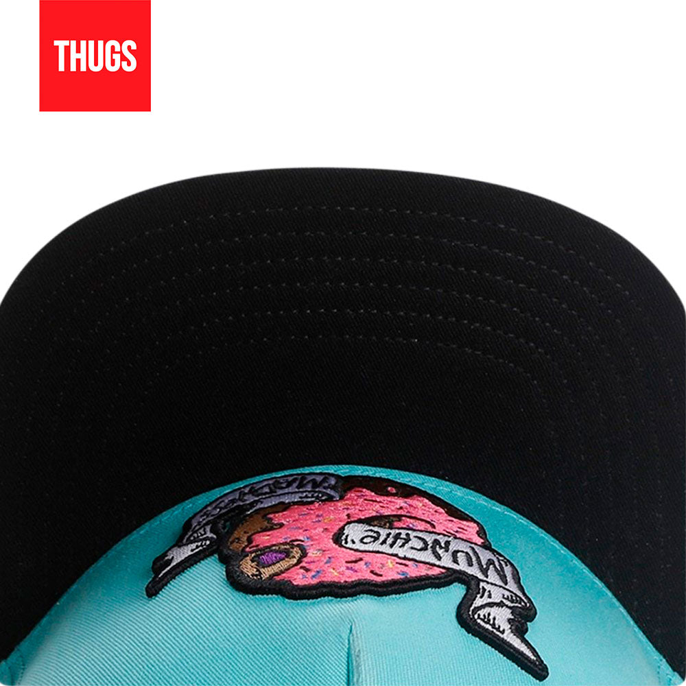 Boné Snapback "Munchies Madness" Azul, Rosa e Preto