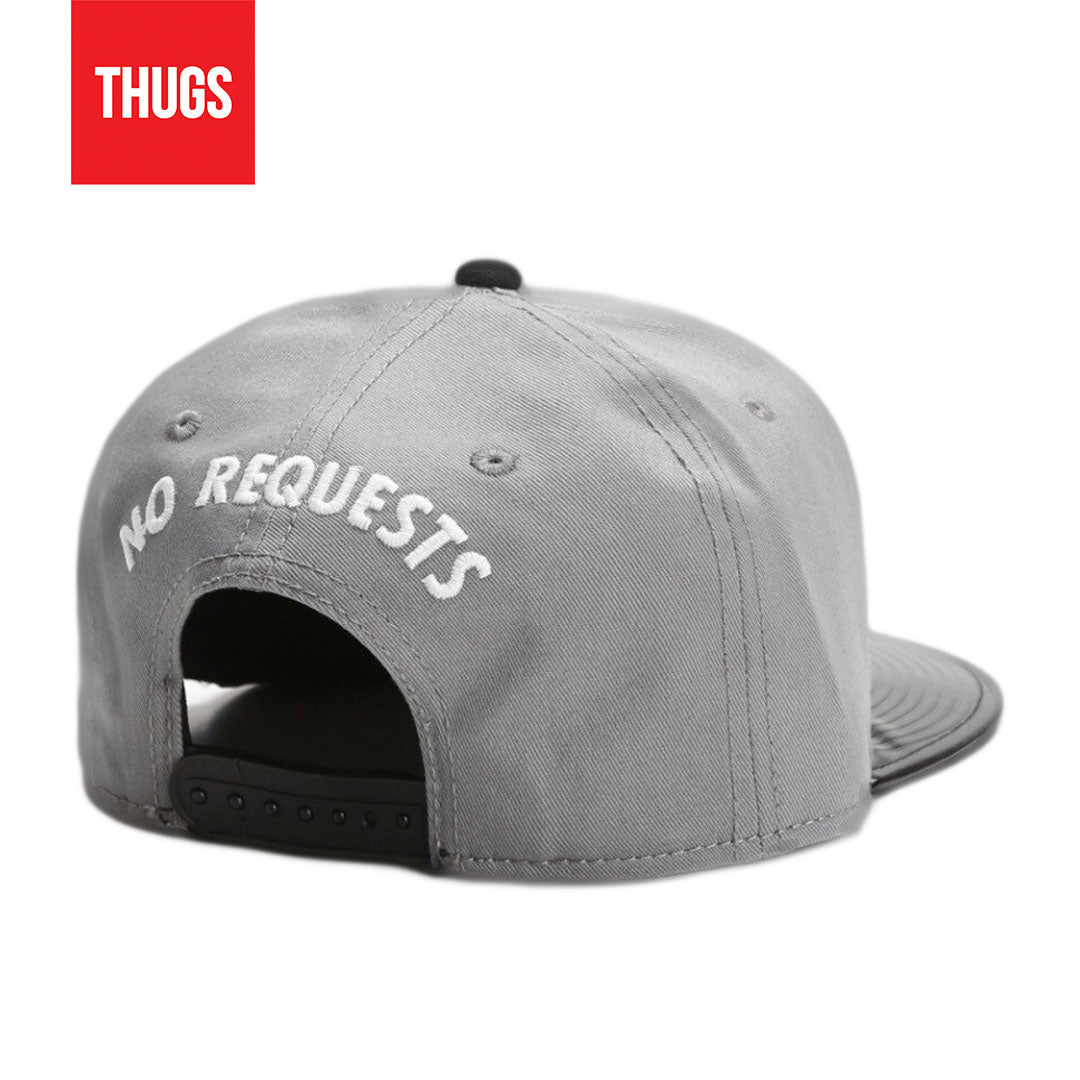 Boné Snapback "Dj" Cinza e Preto Vinil