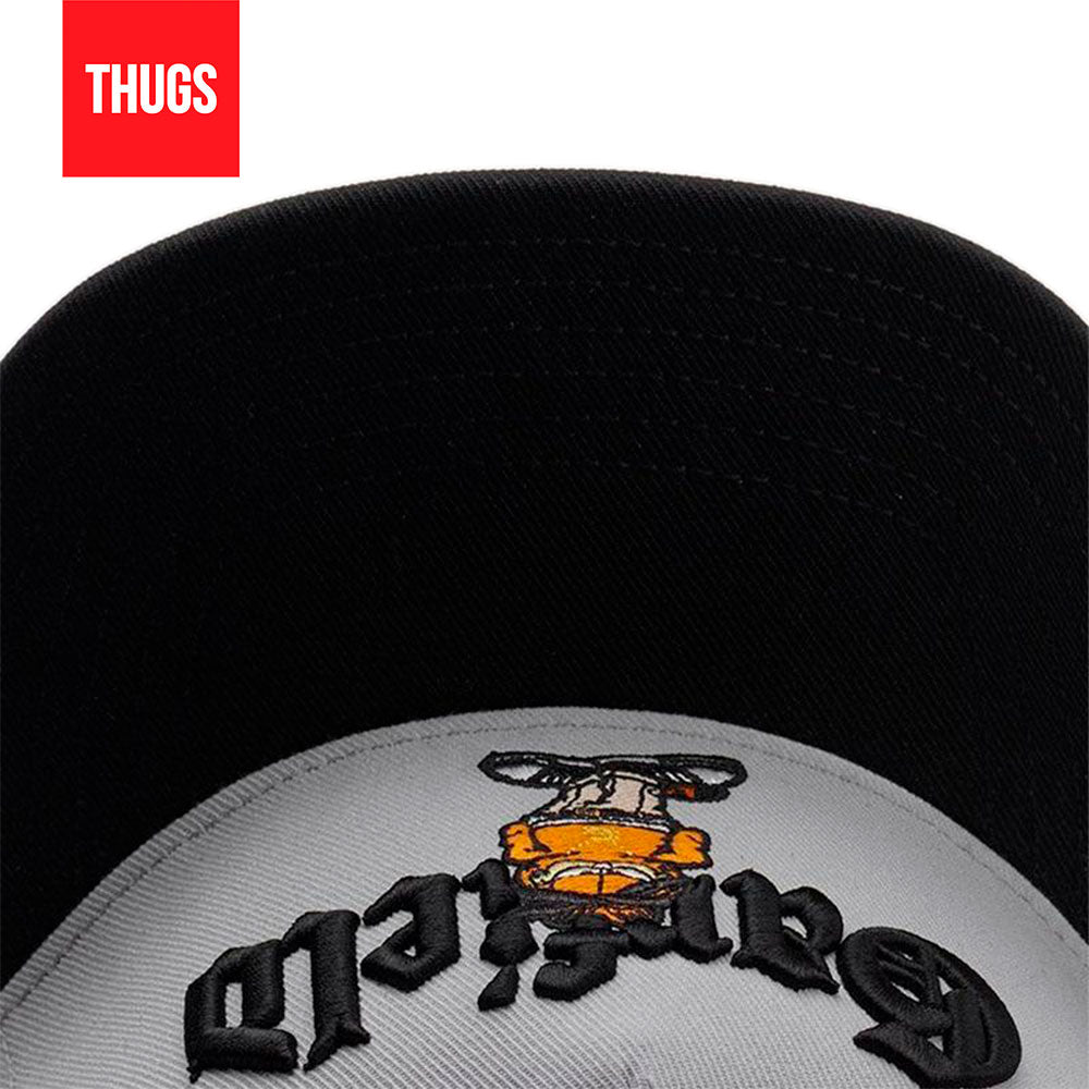 Boné Snapback "Garfield" Cinza e Preto