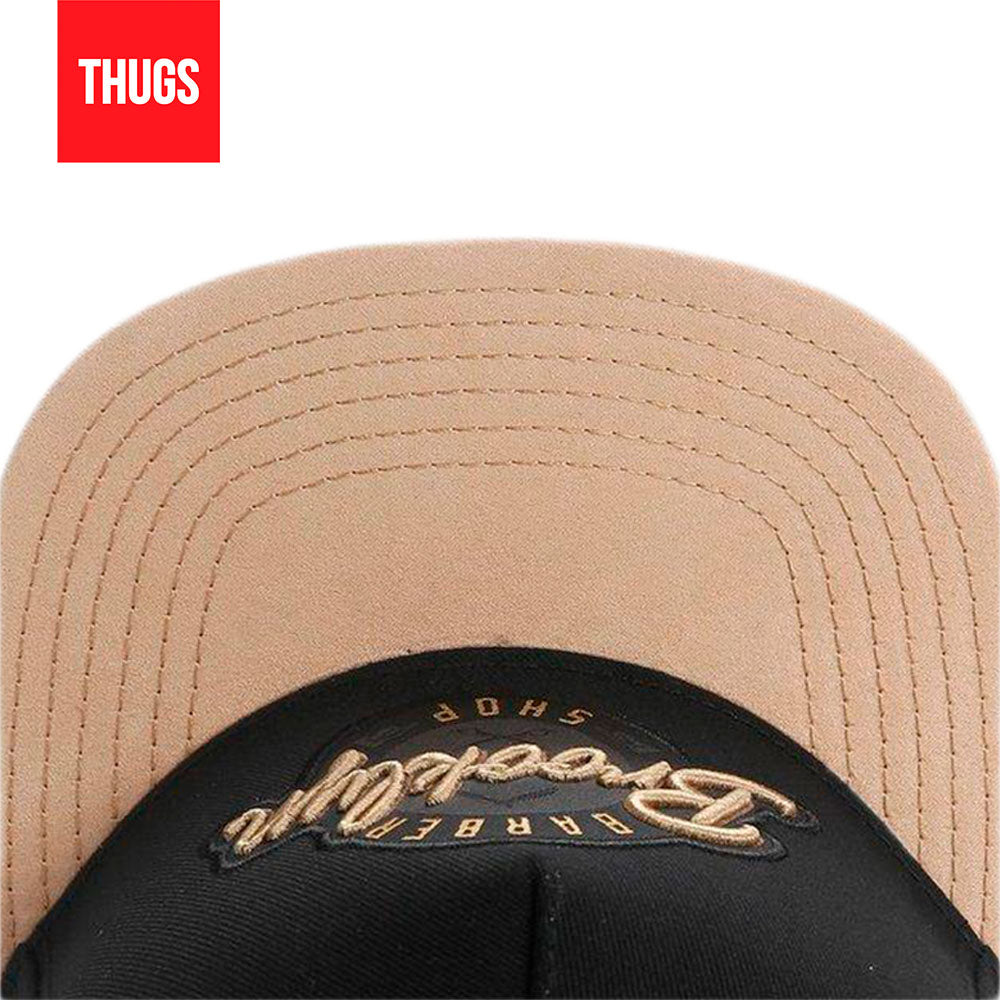 Boné Snapback "BROOKLYN" Preto e bege