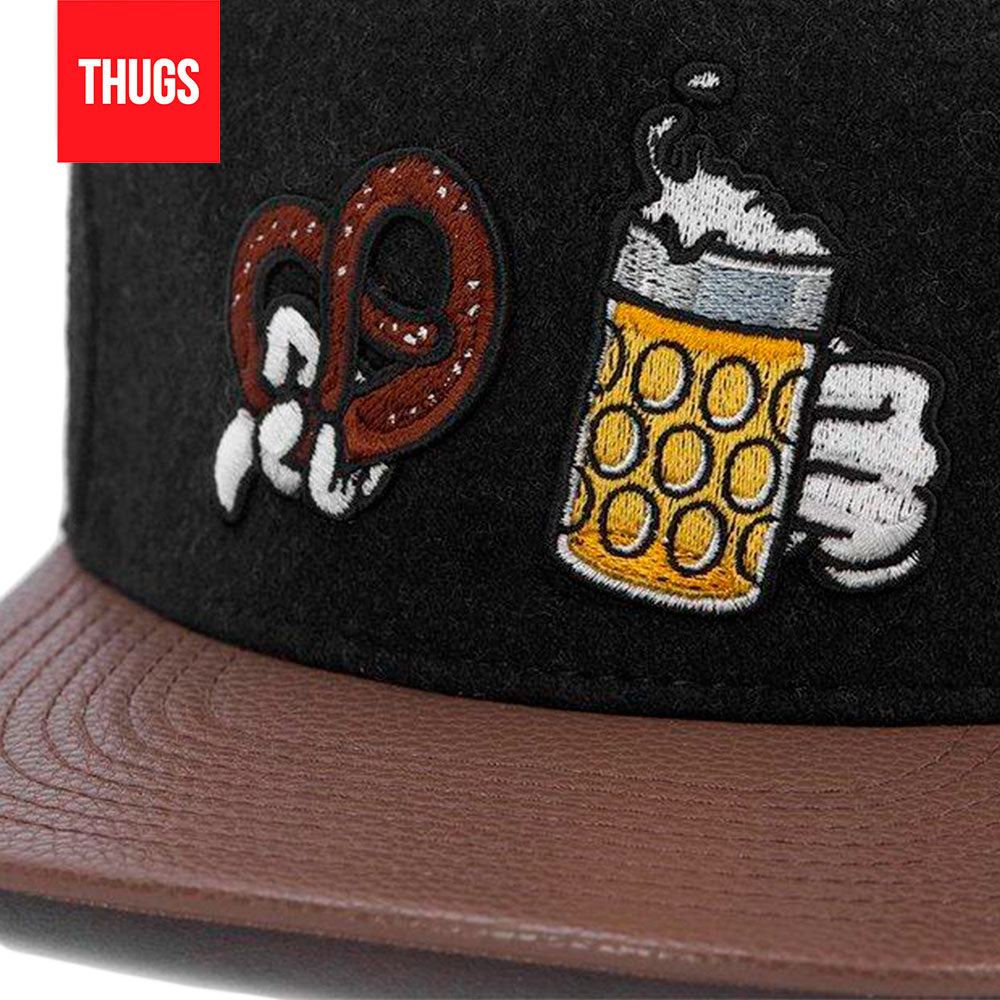 Boné Snapback "Brinde Alemão" Preto e Marrom