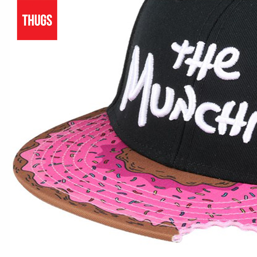 Boné Snapback "The MunchIes" Preto e Rosa