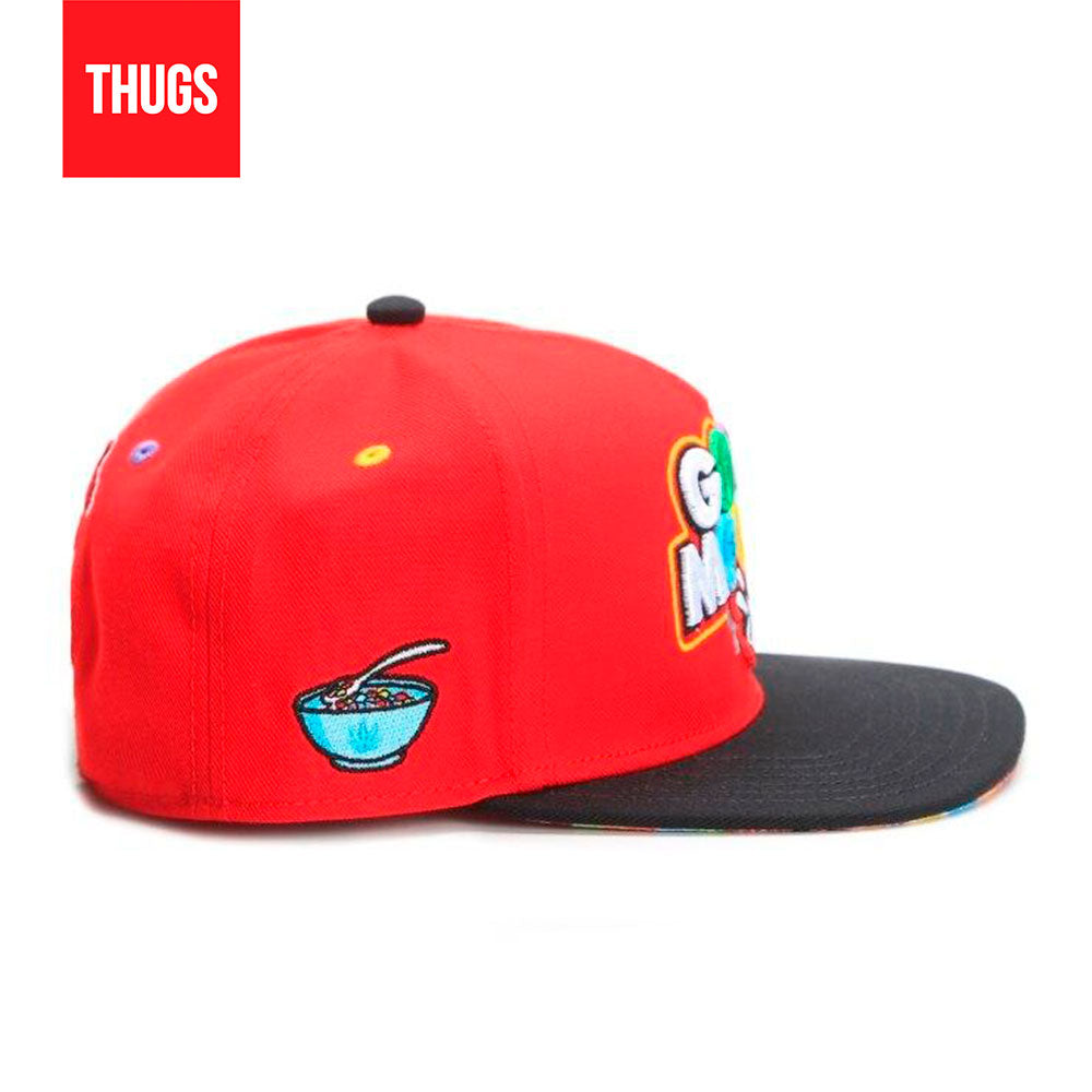 Boné Snapback "Good Moods" Preto e Vermelho