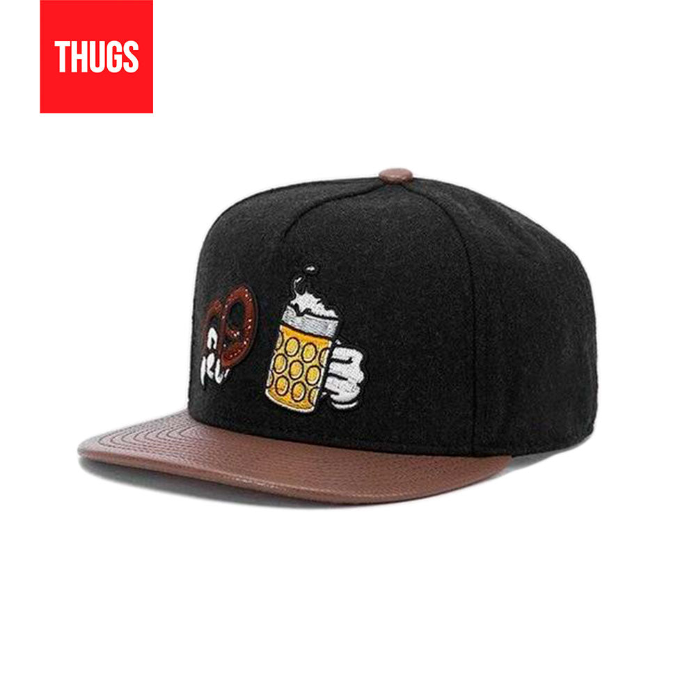 Boné Snapback "Brinde Alemão" Preto e Marrom