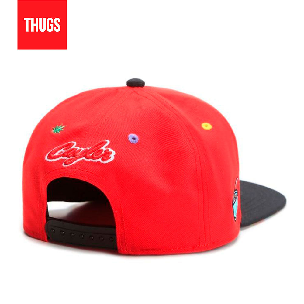 Boné Snapback "Good Moods" Preto e Vermelho