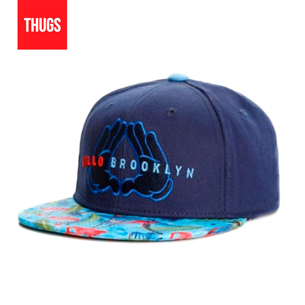 Boné Snapback "Hello Brooklyn" Azul estampado