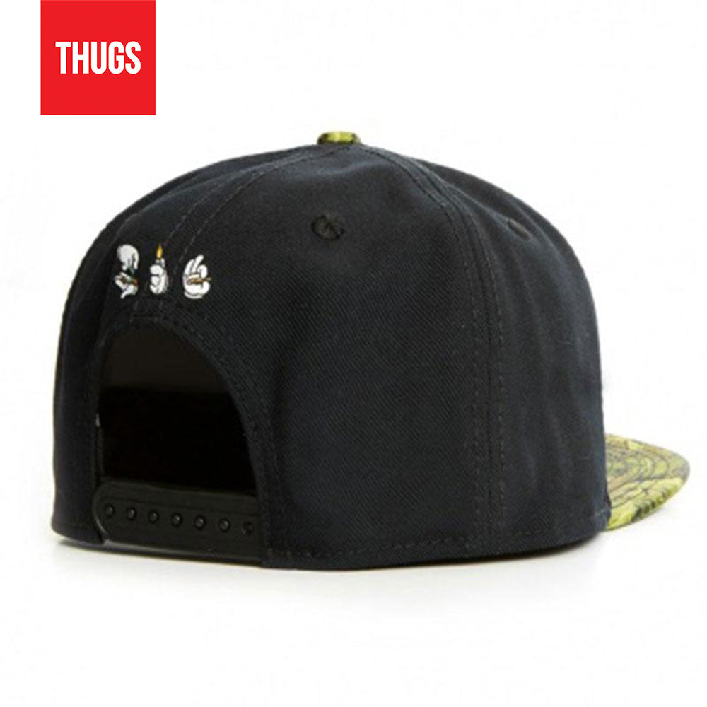 Boné Snapback "Roll Light Smoke" Preto e Verde