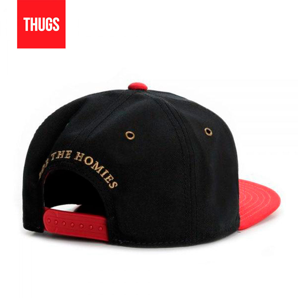 Boné SnapBack "40 OZ" Preto e Vermelho