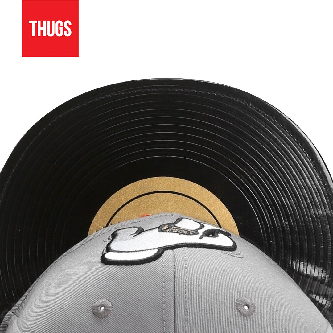Boné Snapback "Dj" Cinza e Preto Vinil