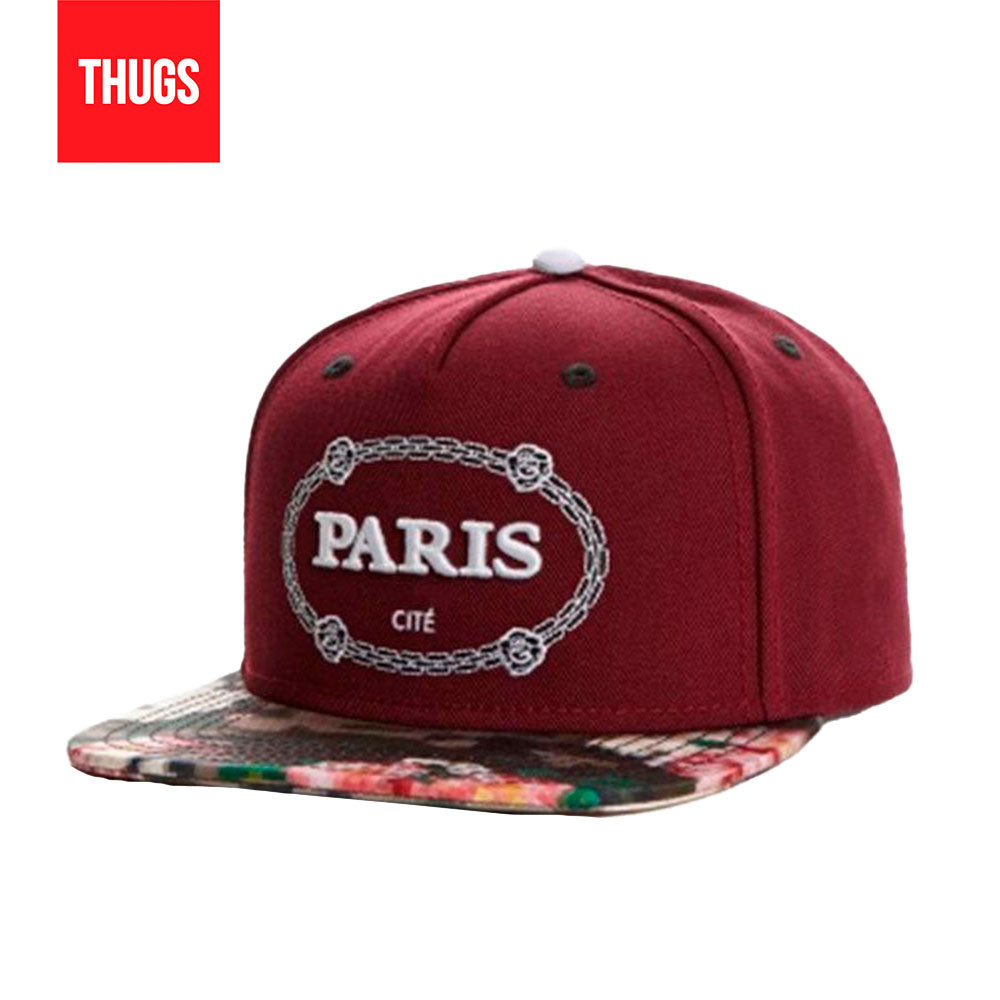 Boné Snapback "Paris" Vermelho estampado