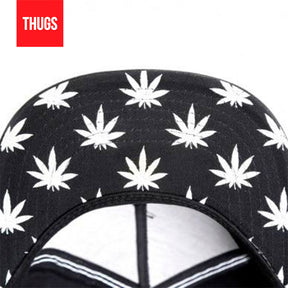 Boné Snapback "Budz'n Bluntz" Preto e Branco