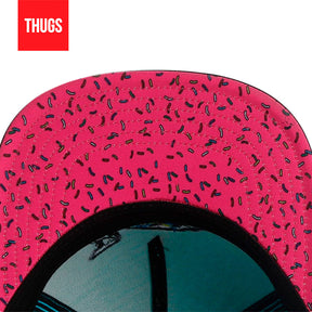 Boné Snapback "Munchies Madness" Azul, Rosa e Preto