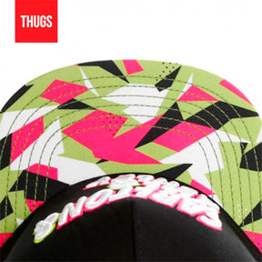 Boné Snapback "Um Maluco no Pedaço" Preto Estampado