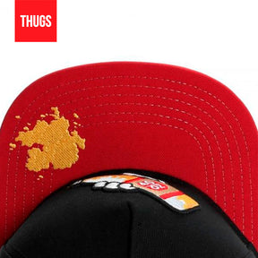 Boné SnapBack "40 OZ" Preto e Vermelho