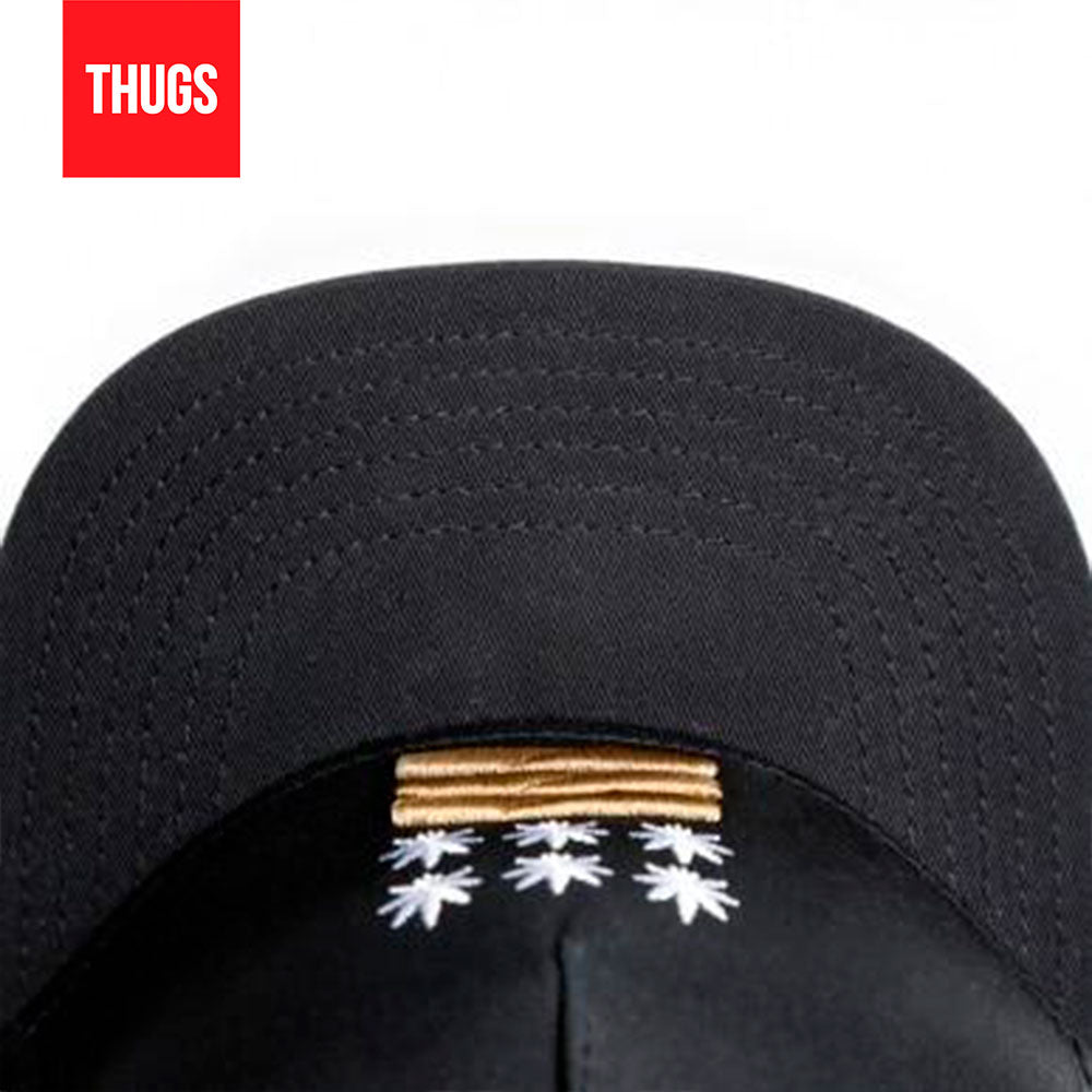 Boné Snapback "Budz'n Bluntz" Preto e Branco