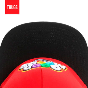 Boné Snapback "Good Moods" Preto e Vermelho