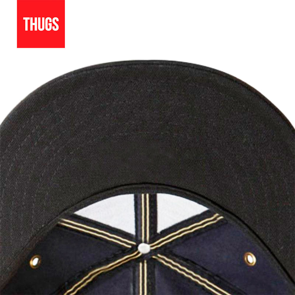 Boné Snapback "Brooklyn Pussy" Preto de Couro