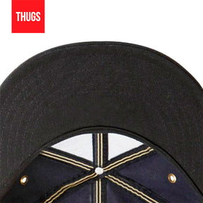 Boné Snapback "Brooklyn Pussy" Preto de Couro