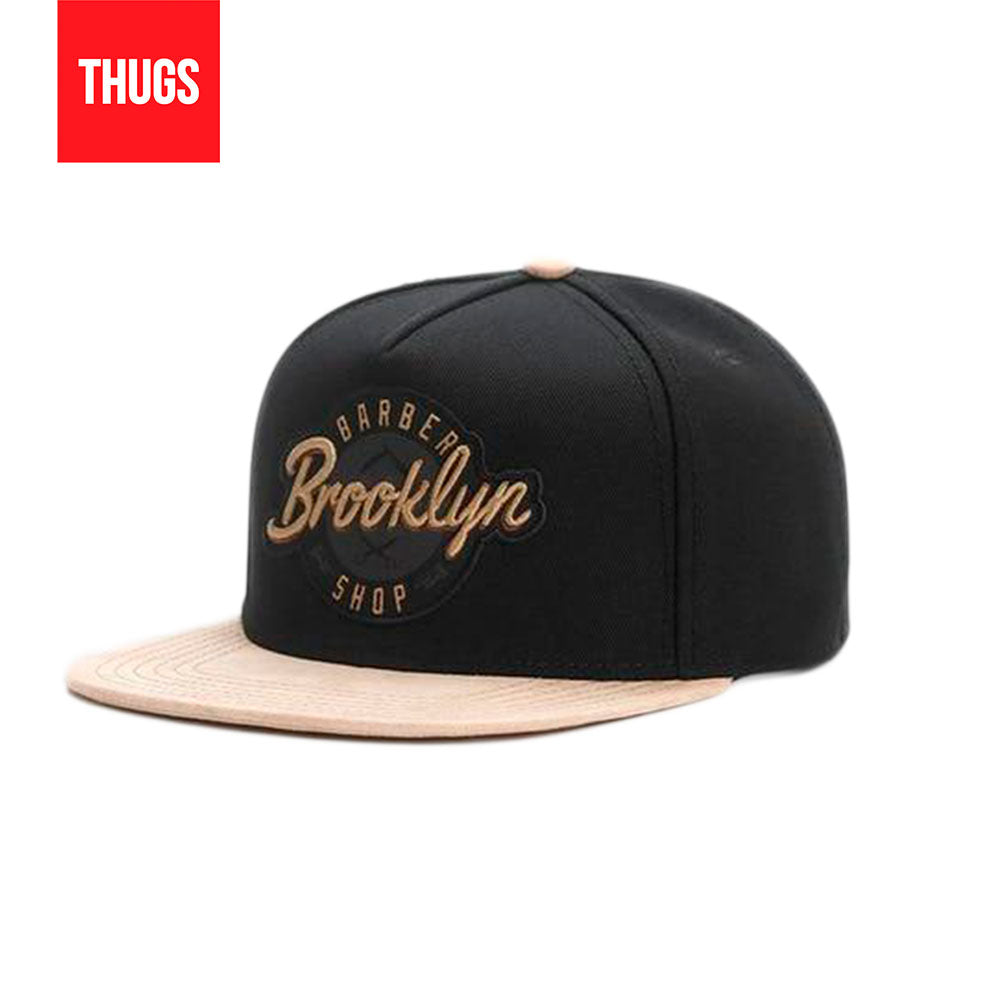 Boné Snapback "BROOKLYN" Preto e bege