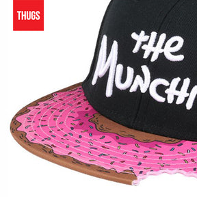 Boné Snapback "The MunchIes" Preto e Rosa