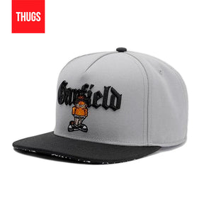 Boné Snapback "Garfield" Cinza e Preto