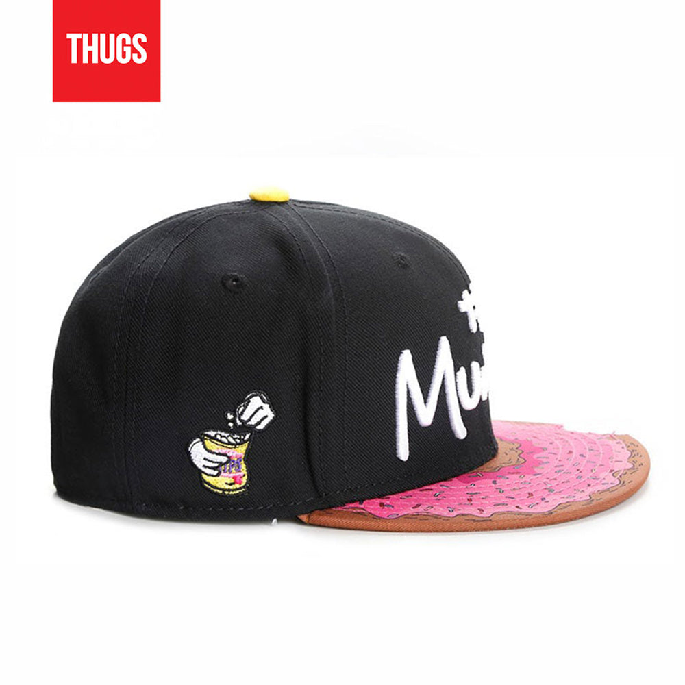 Boné Snapback "The MunchIes" Preto e Rosa