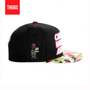 Boné Snapback "Um Maluco no Pedaço" Preto Estampado