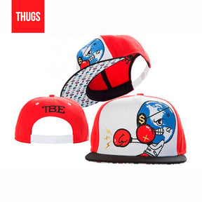Boné Snapback "Black Boxe" Vermelho e Branco