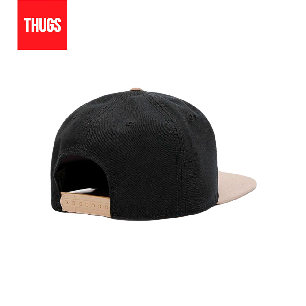 Boné Snapback "Only Cash" Preto e Bege