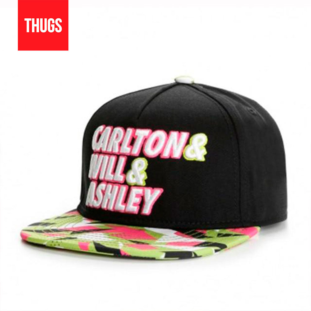 Boné Snapback "Um Maluco no Pedaço" Preto Estampado