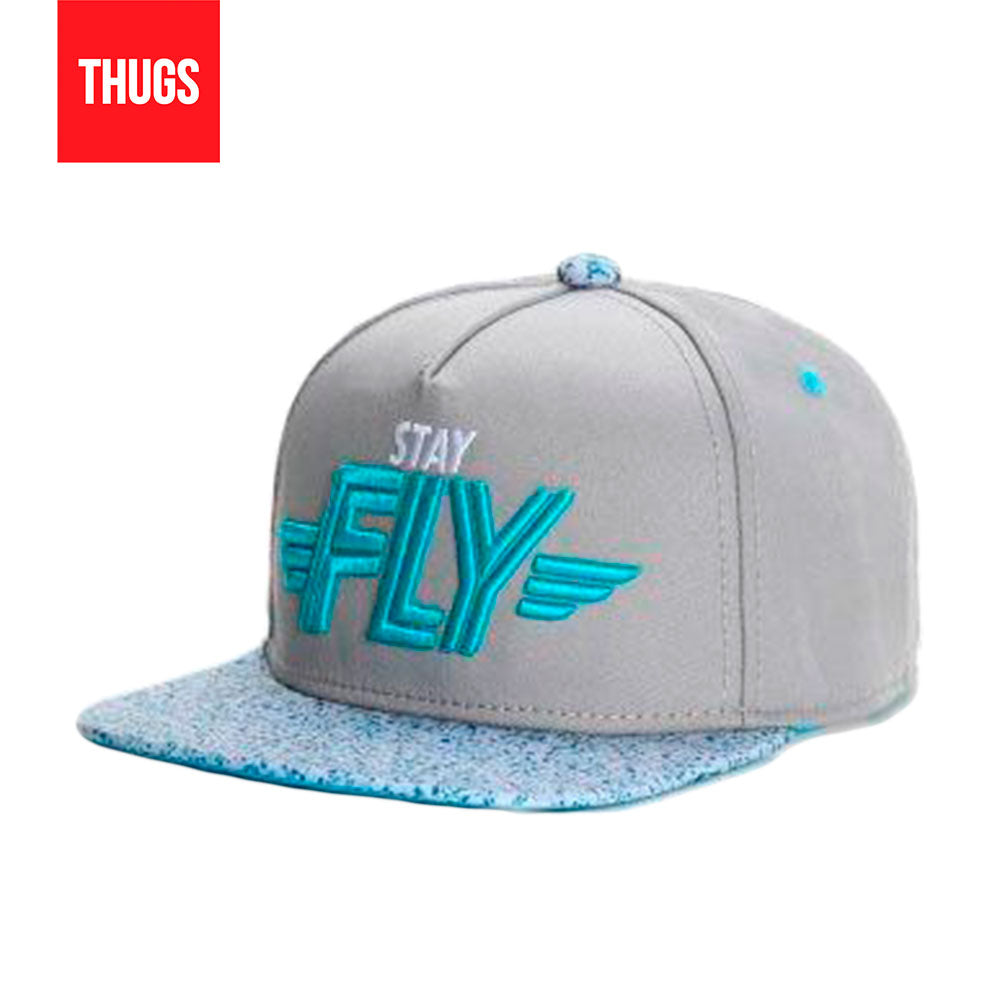 Boné Snapback "Stay FLy" Cinza e Azul