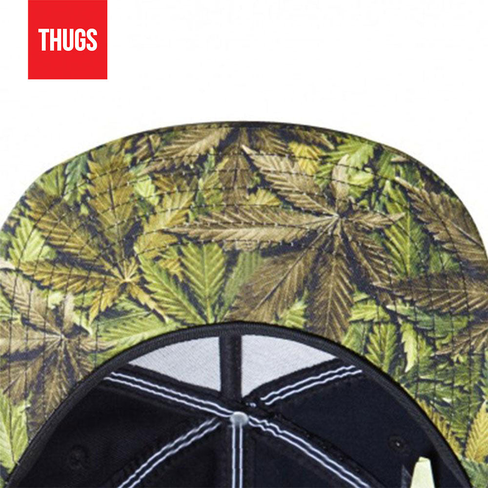 Boné Snapback "Roll Light Smoke" Preto e Verde