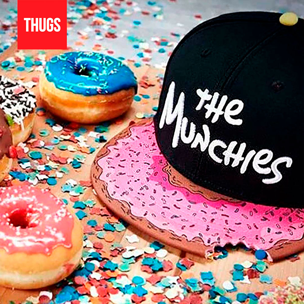Boné Snapback "The MunchIes" Preto e Rosa